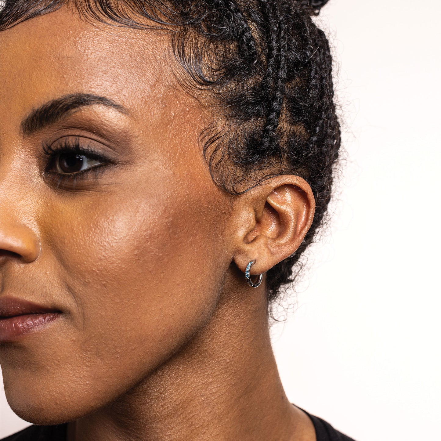 Orecchino Singolo Scattino Turchese 12 mm