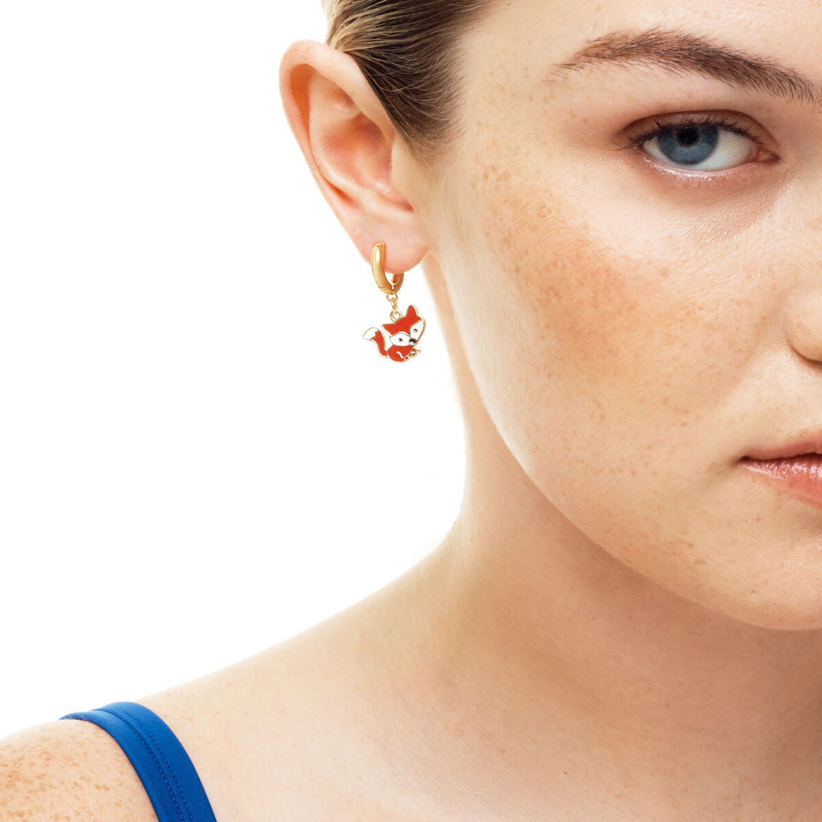 Orecchino singolo Cerchio, Piccola Volpe E Perla Lulù