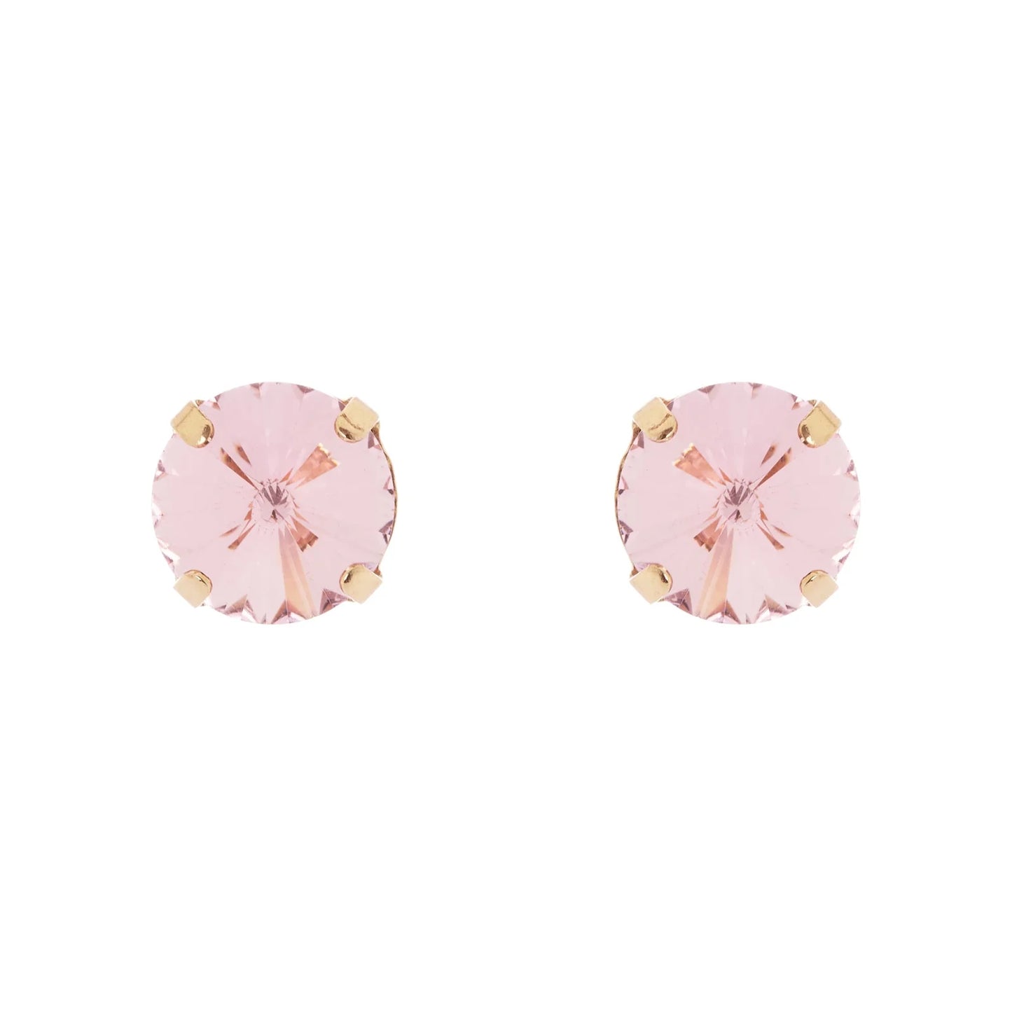 Orecchini cristallo tondo Santa Margherita - Rosa
