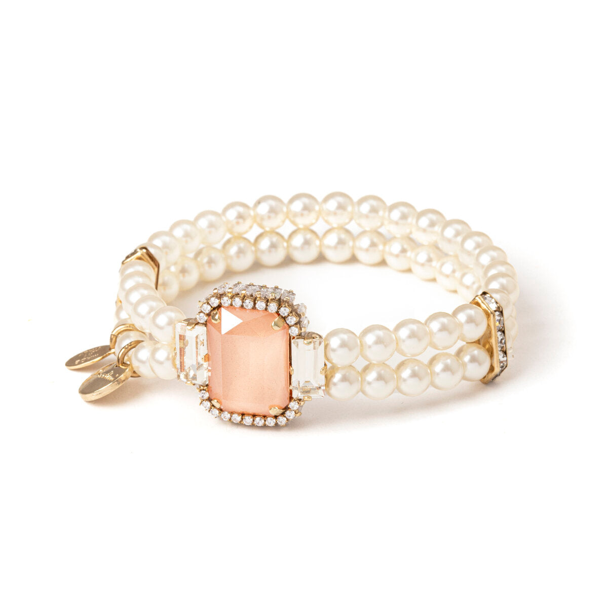 Bracciale Elastico A Due Fili Faville Cipria
