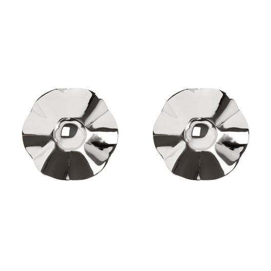 Orecchini fiore di lamina Amaranta - Argento