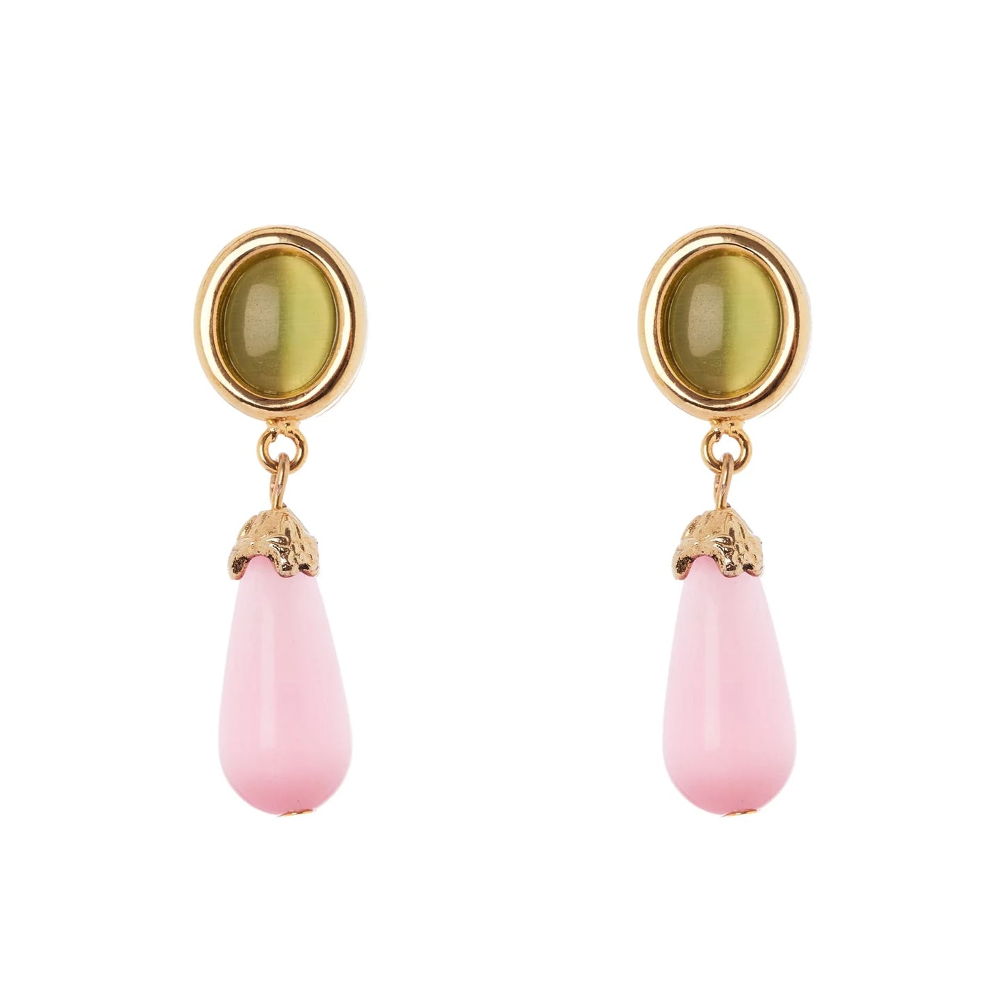 Orecchini cabochon e goccia Tarocchi - Multicolor