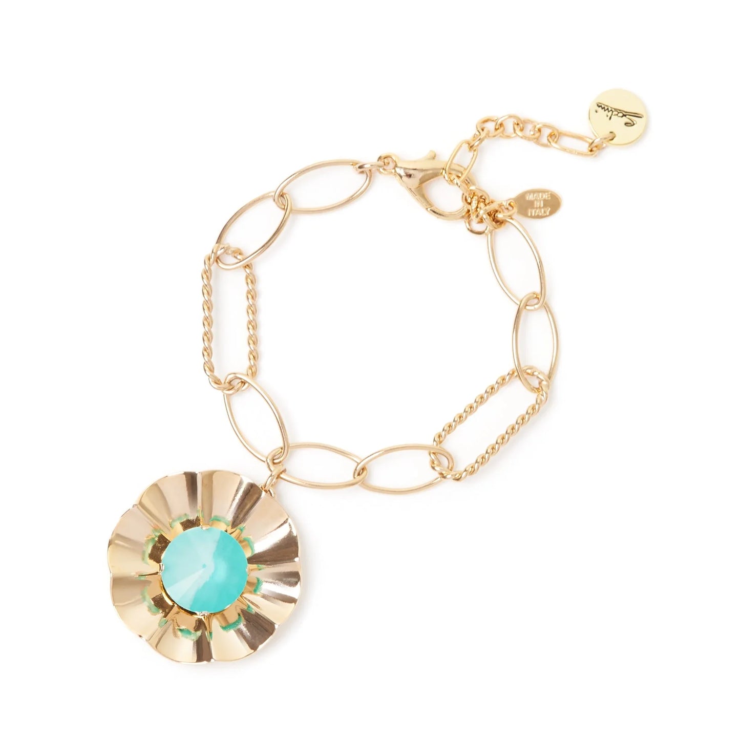 Bracciale con pendente a fiore Ribera - Blu