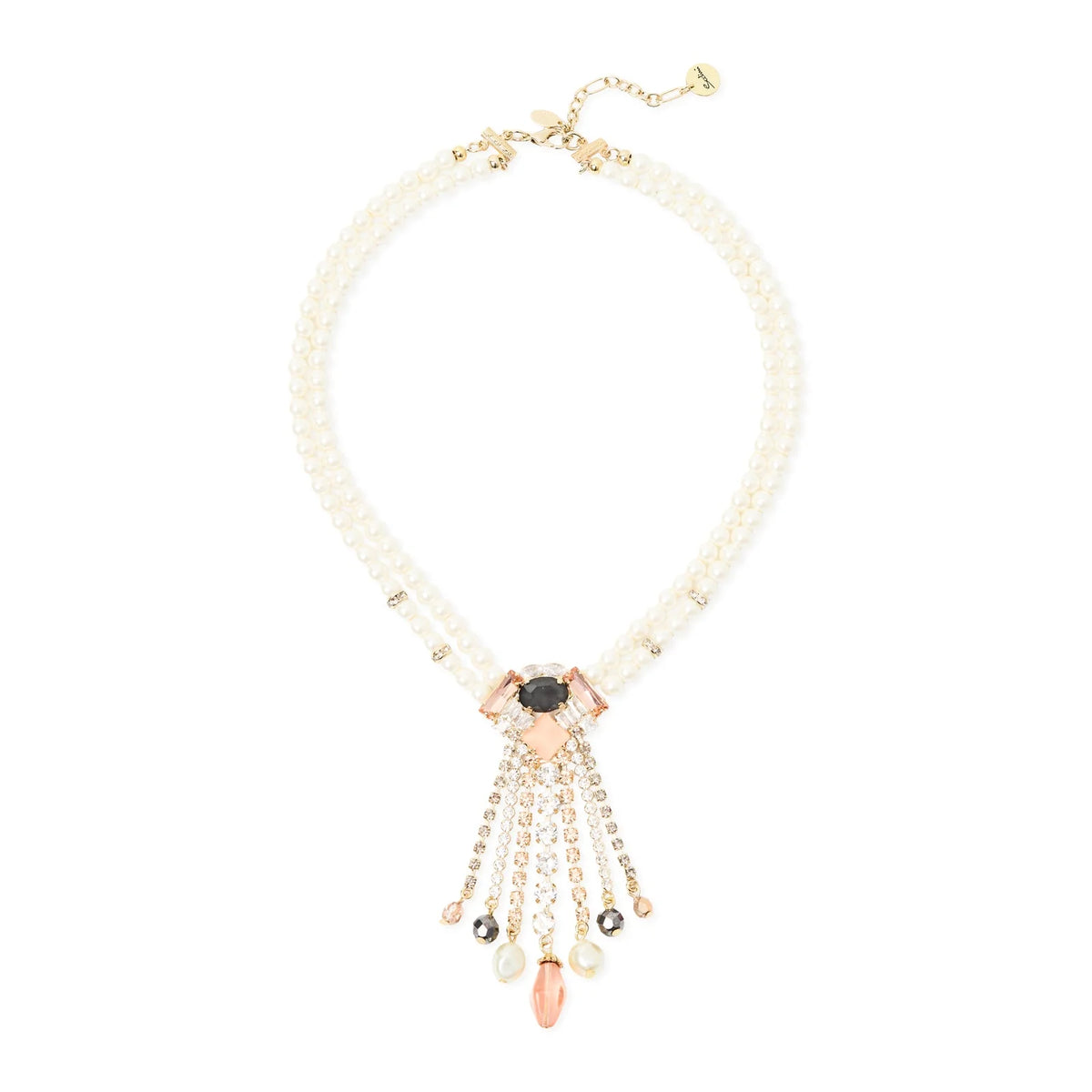 Collana corta perle e frangia Hera - Multicolor