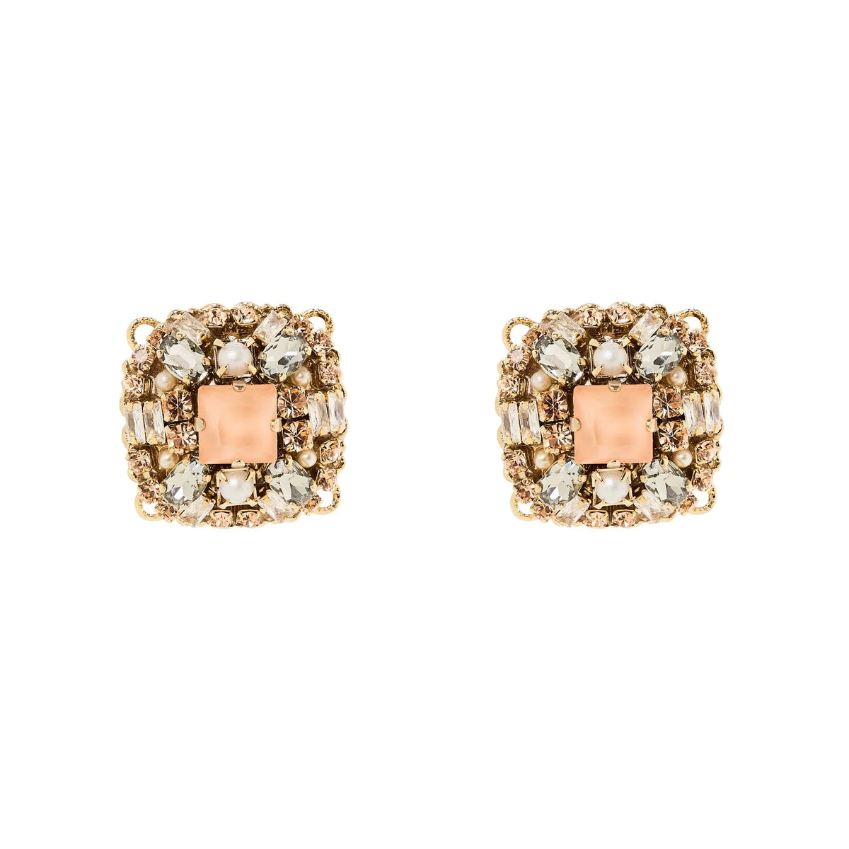 Orecchini piccolo charm quadrato Hera - Multicolor