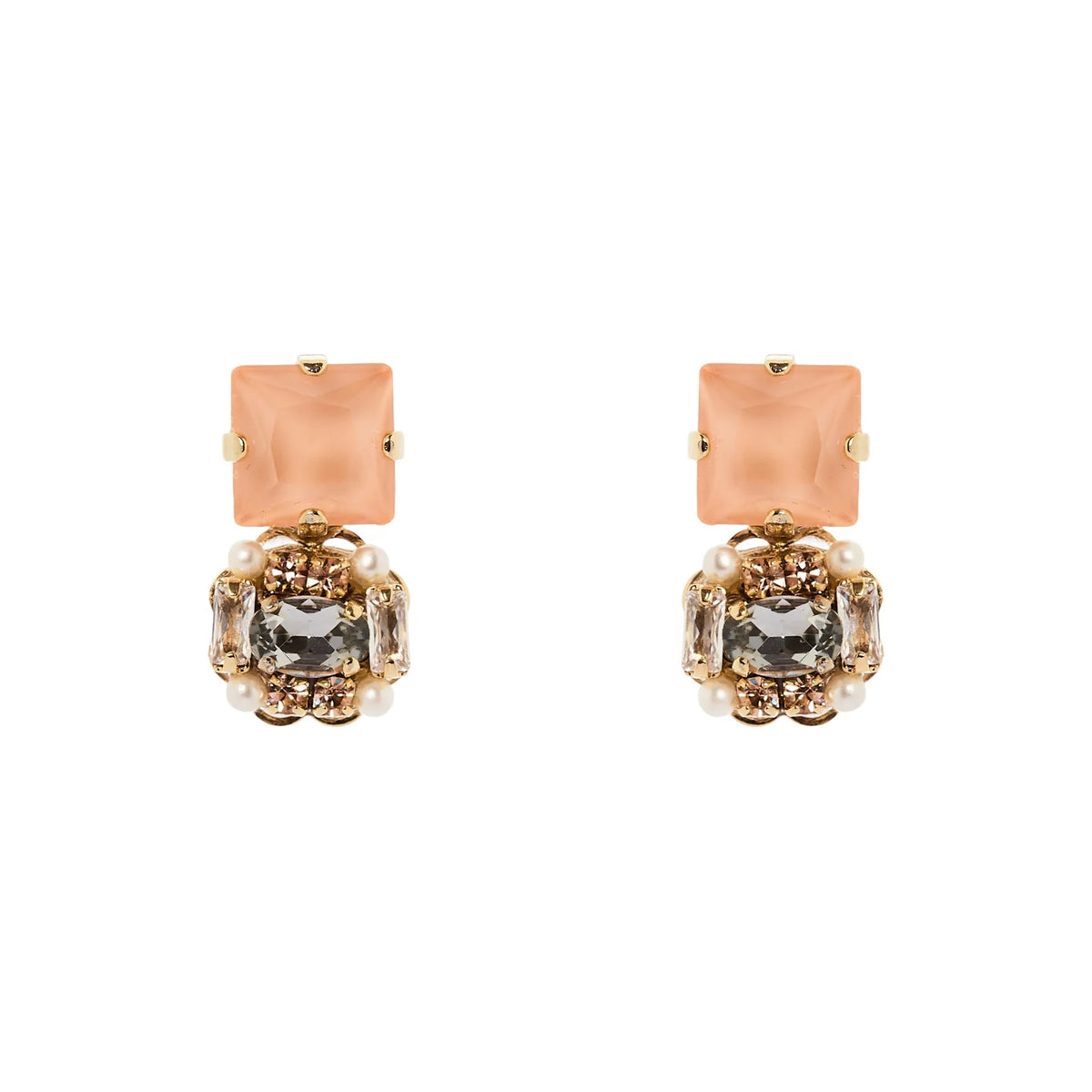 Orecchini cristallo charm ottagonale Hera - Multicolor