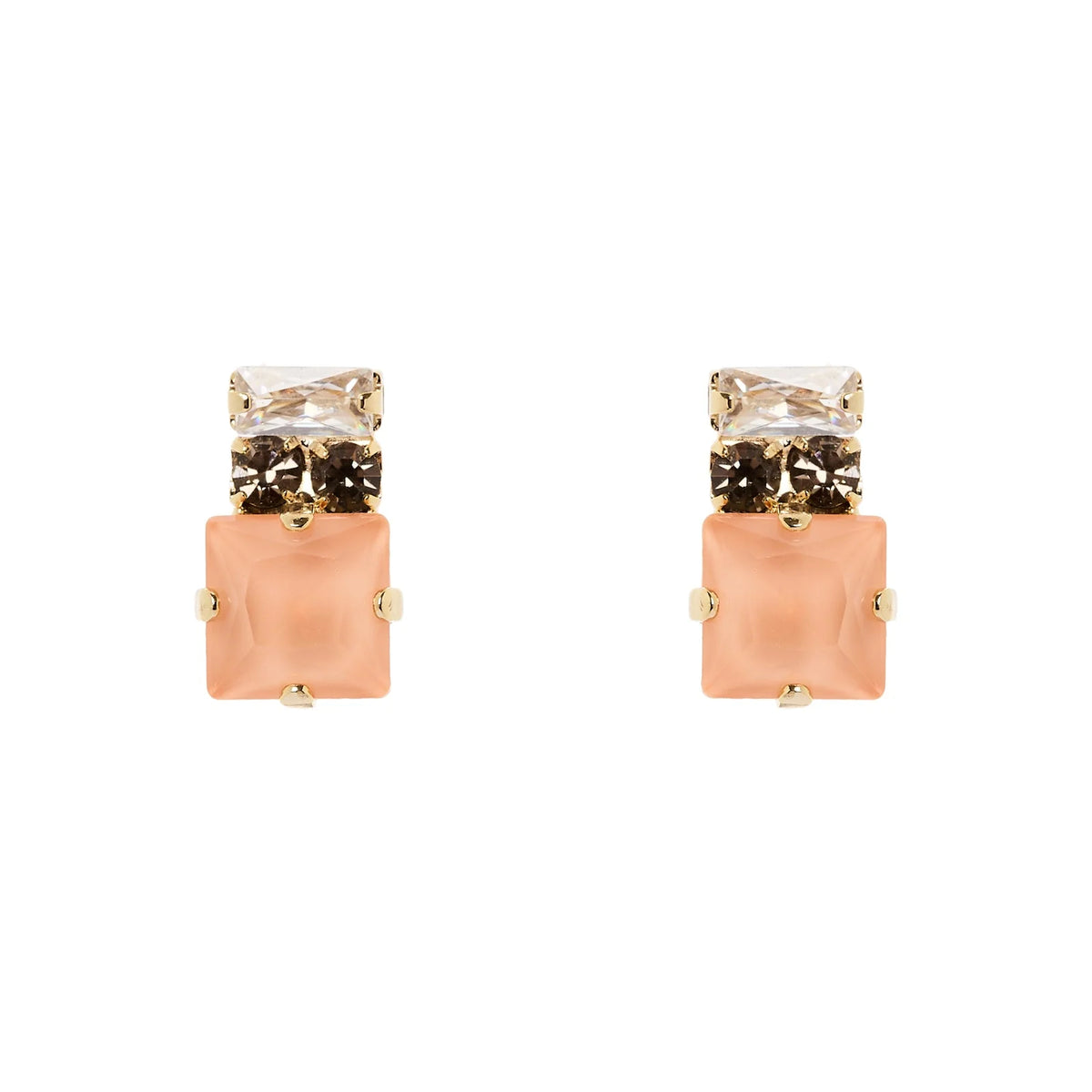 Orecchini cristallo charm ottagonale Hera - Multicolor