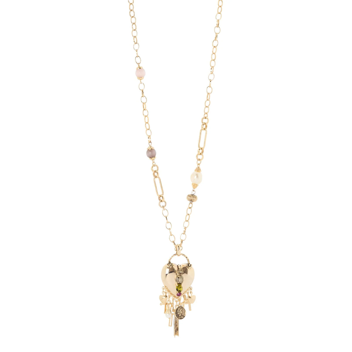 Collana lunga cuore mini pendenti Naos - Oro