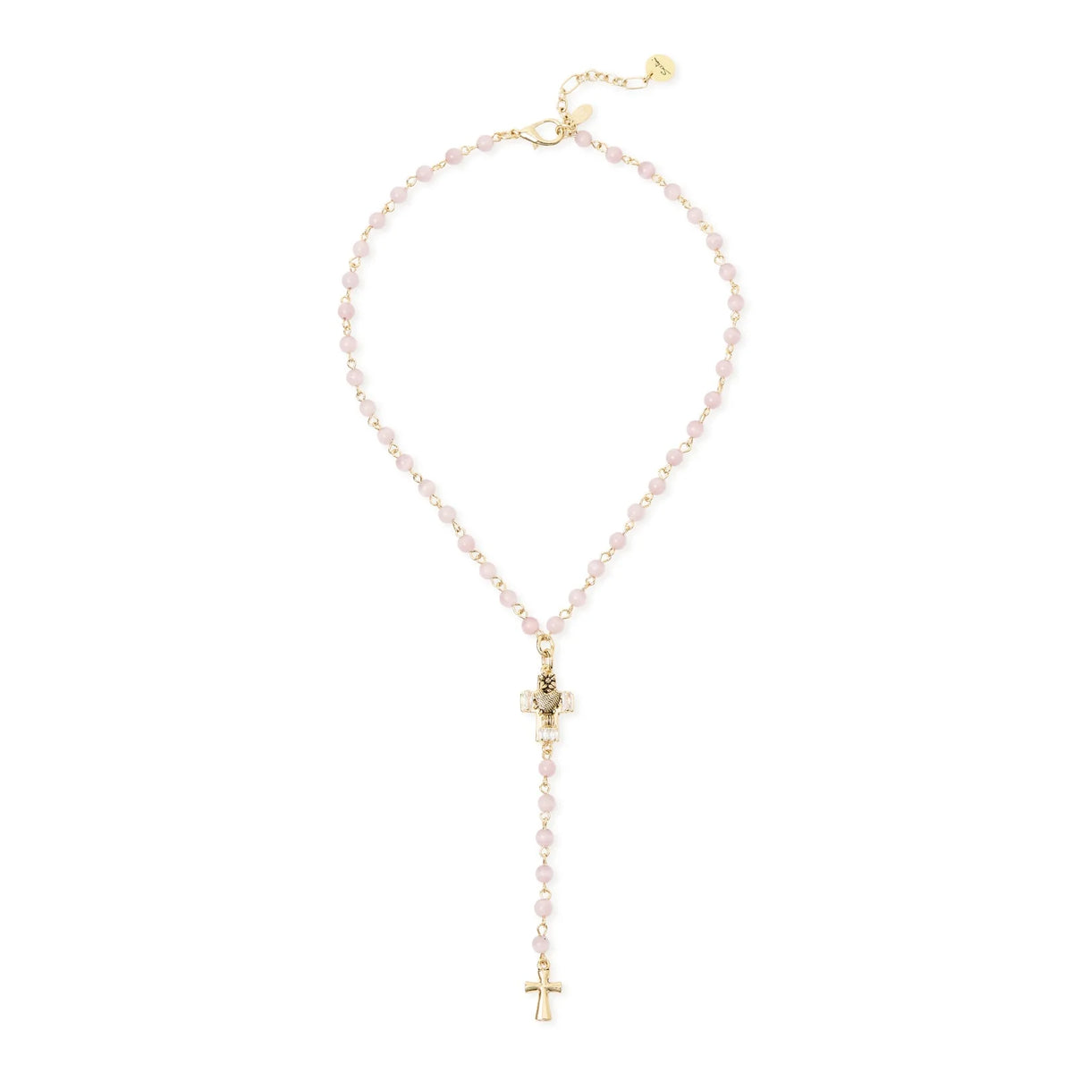 Collana corta Y sfere e croci Naos - Rosa