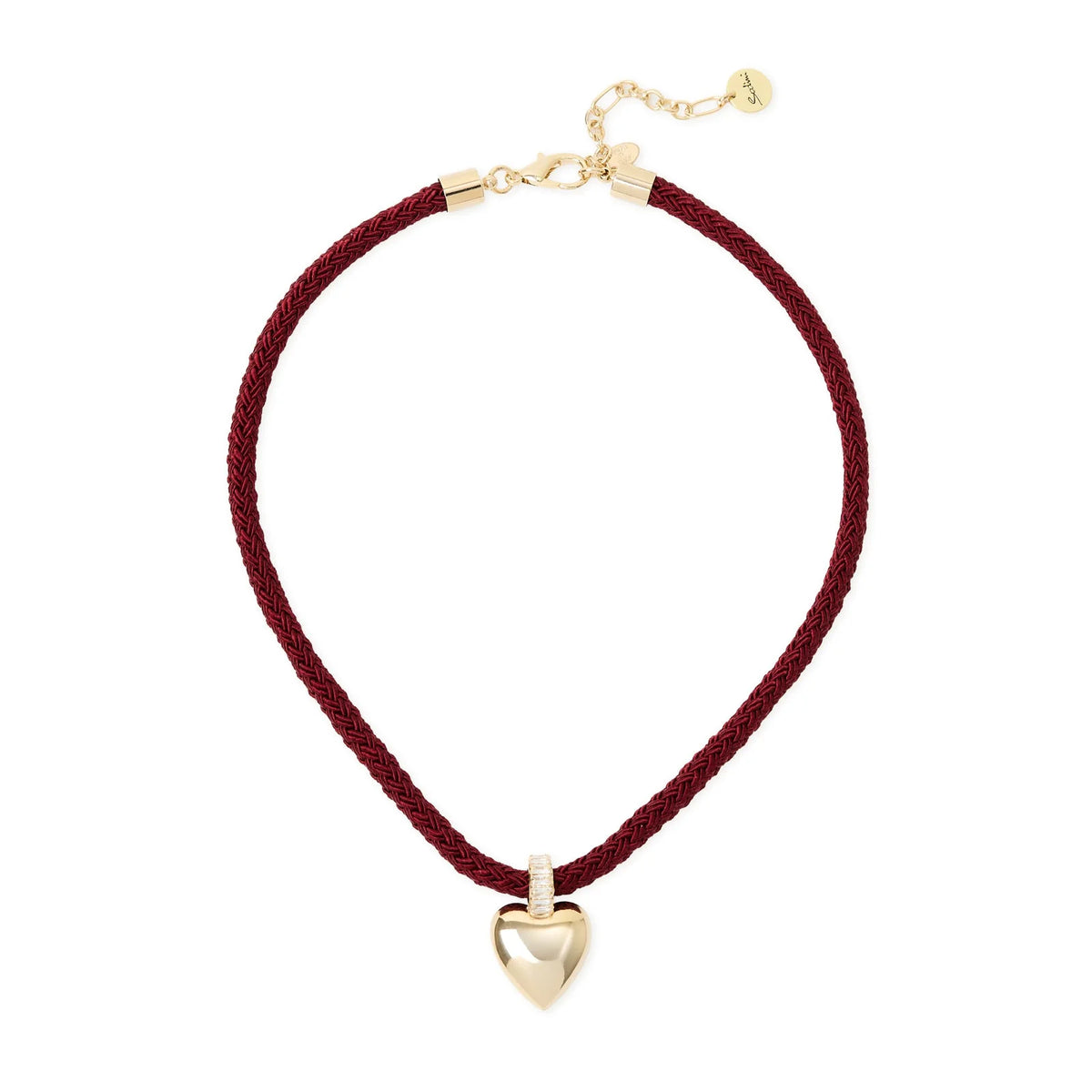 Collana corta cordino cuore Ember - Rosso