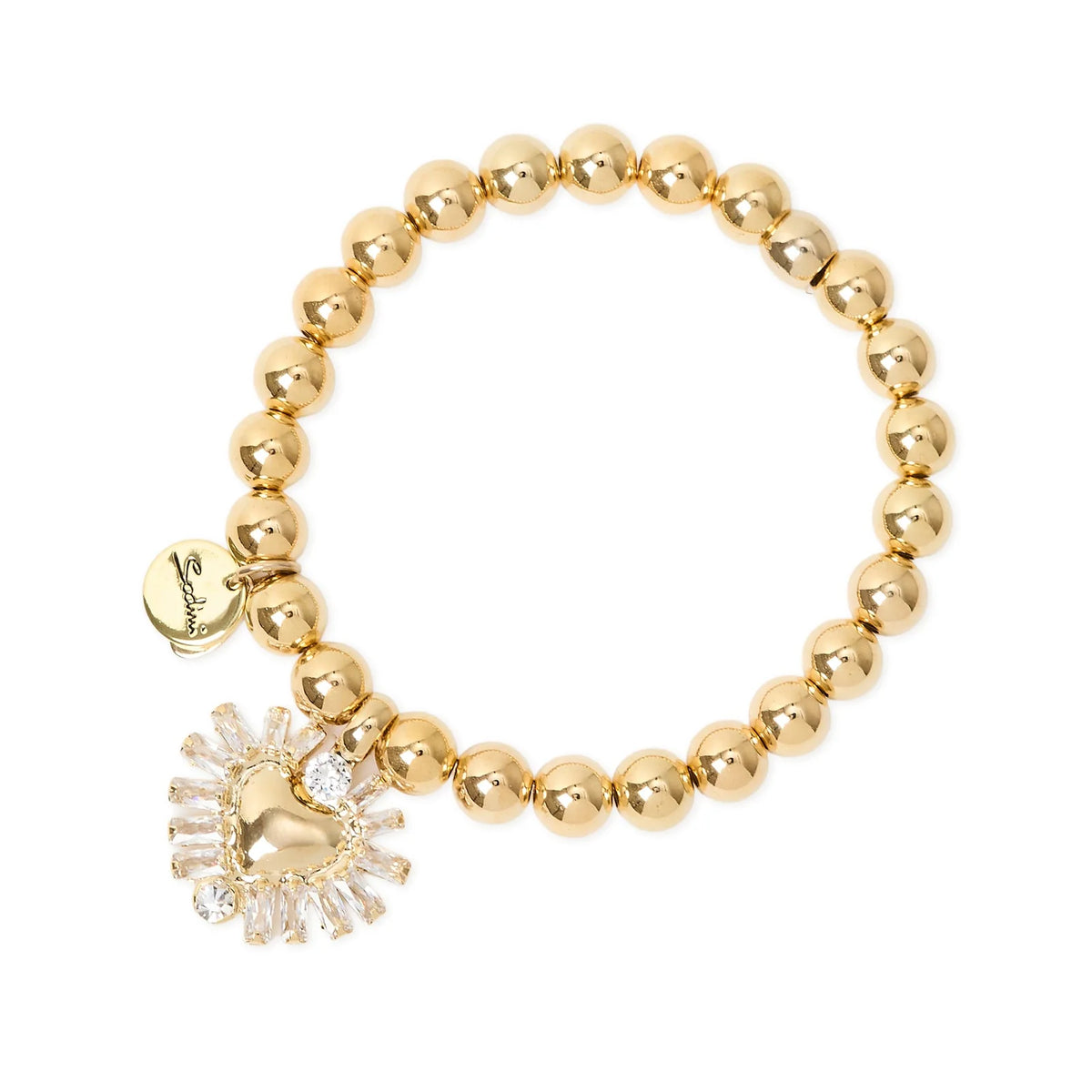 Bracciale elastico sfere e cuore Ember - Oro