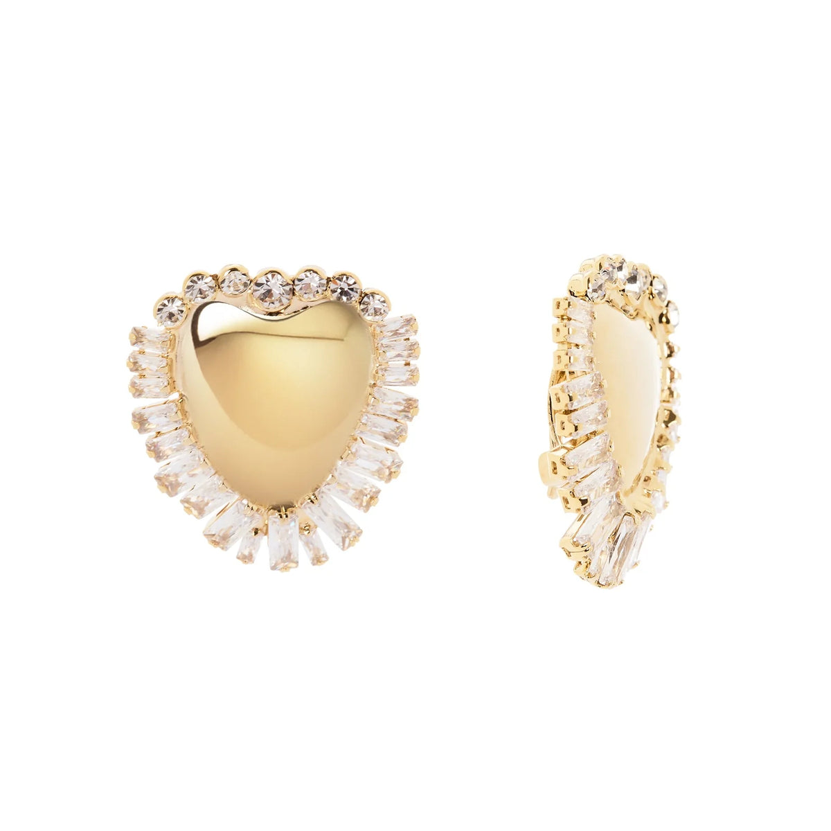 Orecchini cuore cristalli Ember - Oro