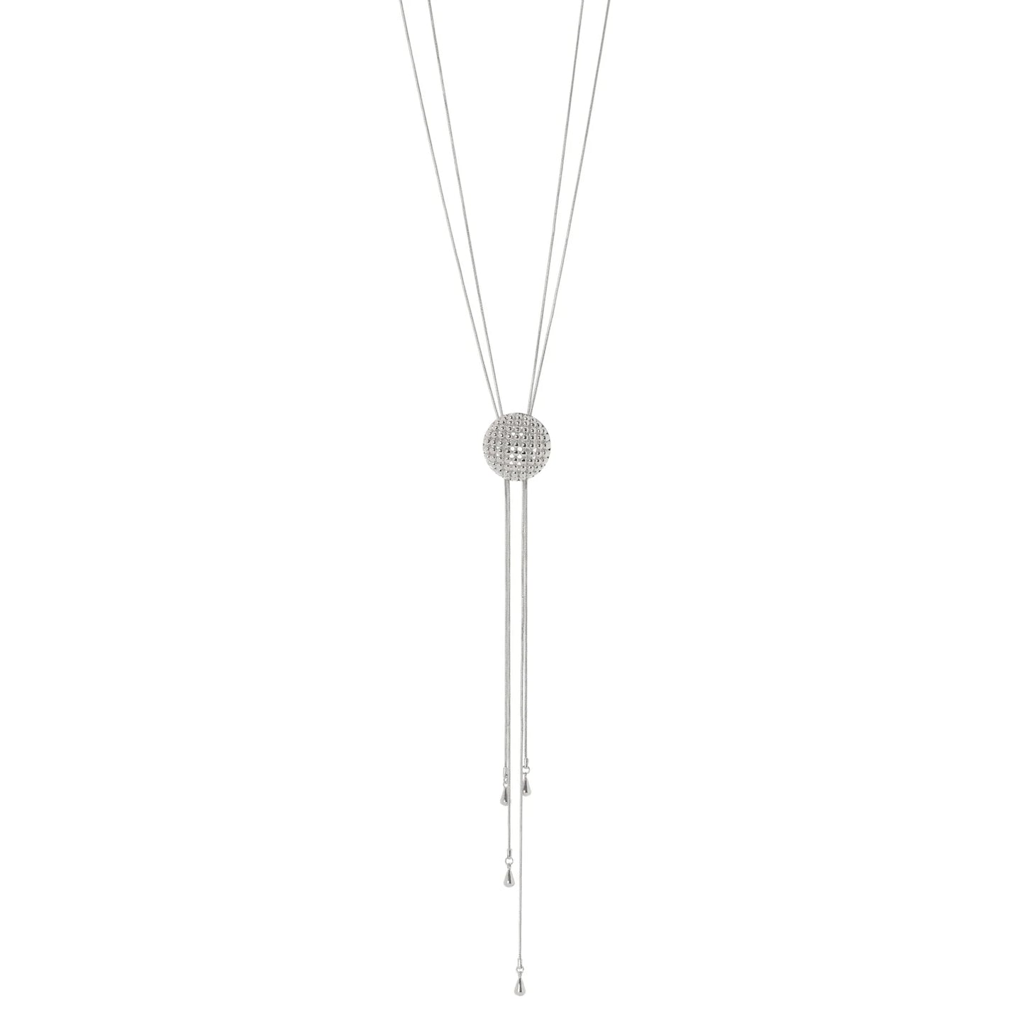 Collana lunga a cravatta Pompei - Argento