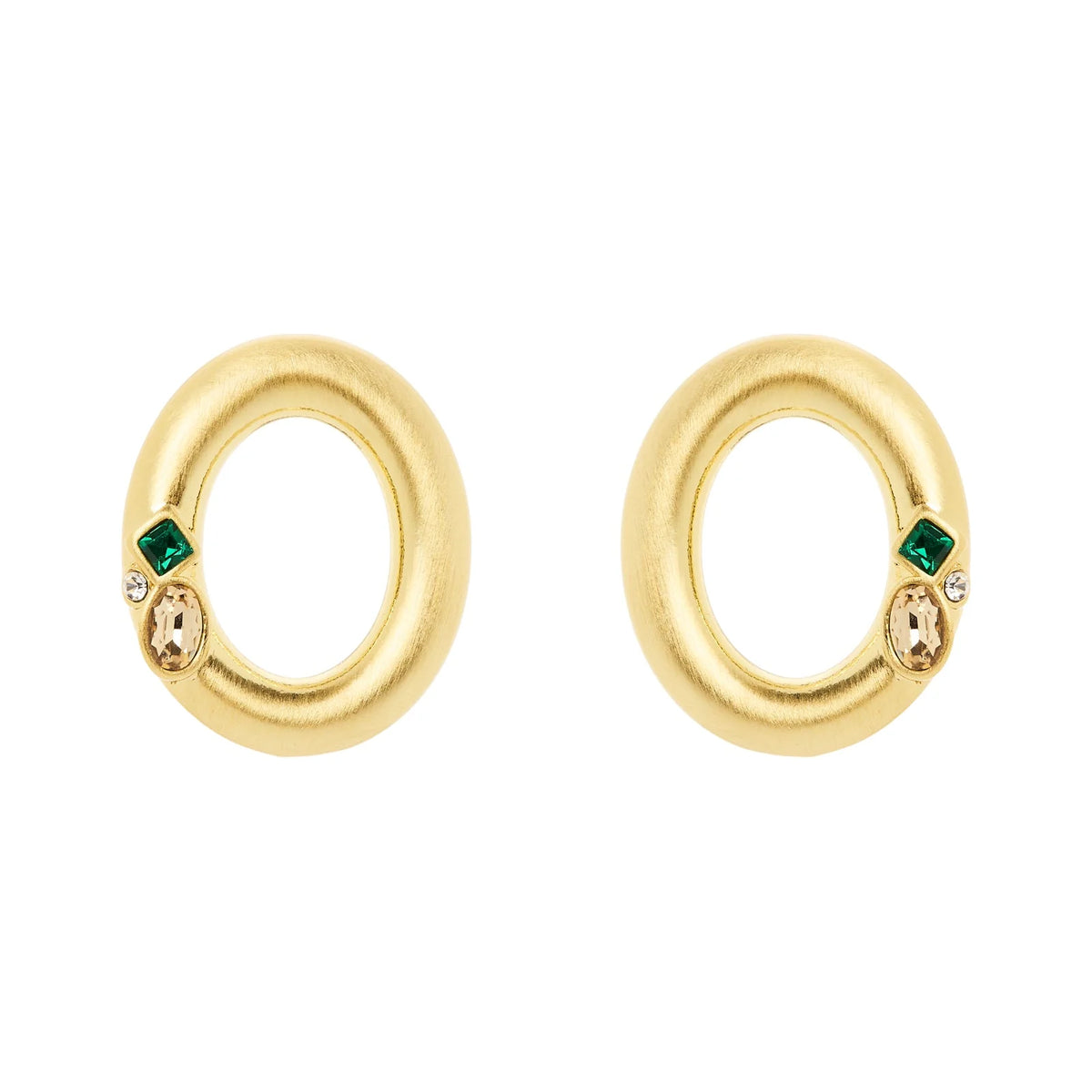 Orecchini anello ovale Emilia - Multicolor