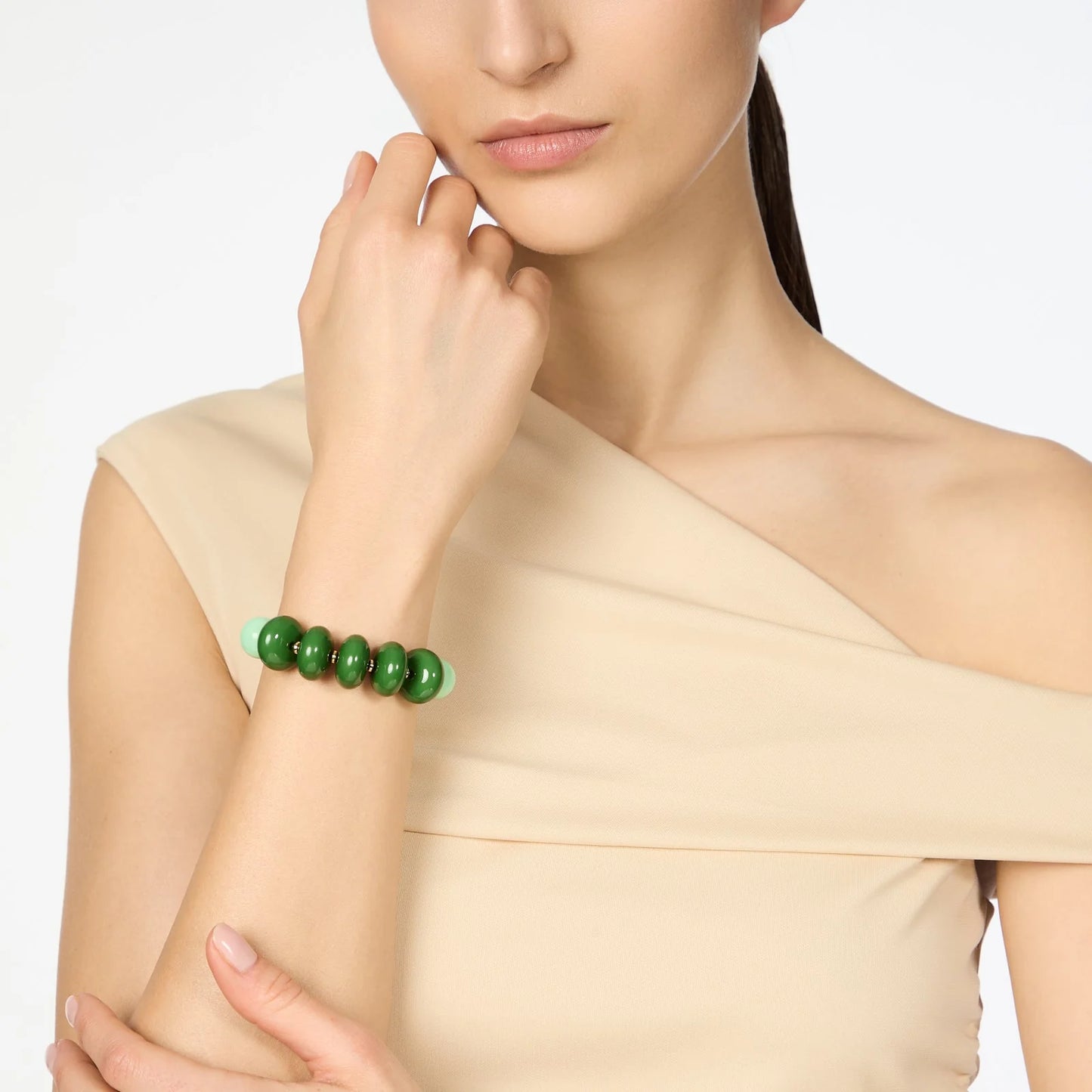 Bracciale elastico boule e bonbon Apuana - Verde