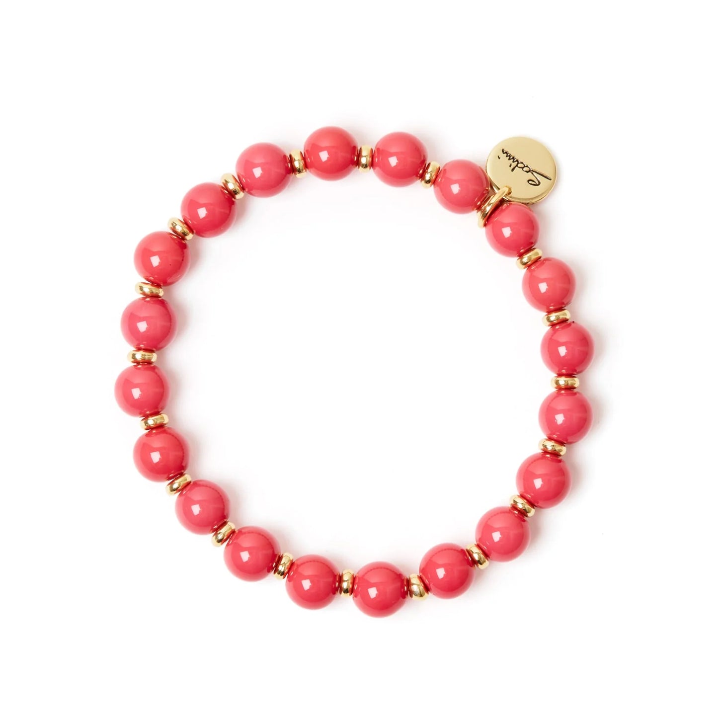Bracciale elastico boule rosse Apuana - Rosso