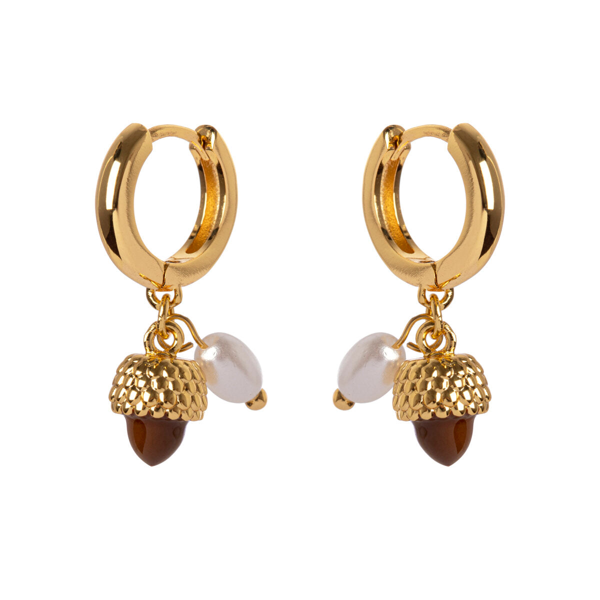 Orecchini Cerchio, Ghianda E Perla Lulù