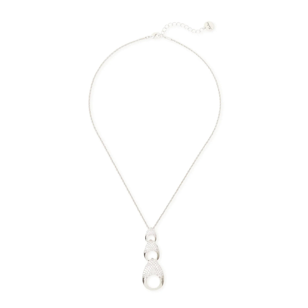 Collana corta pendente tre gocce Deva - Argento