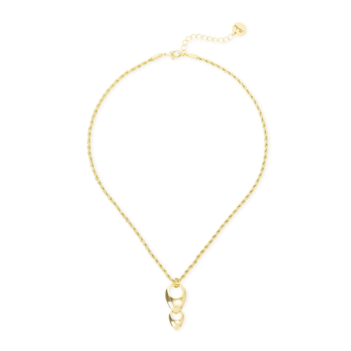 Collana corta pendente due gocce Deva - Oro
