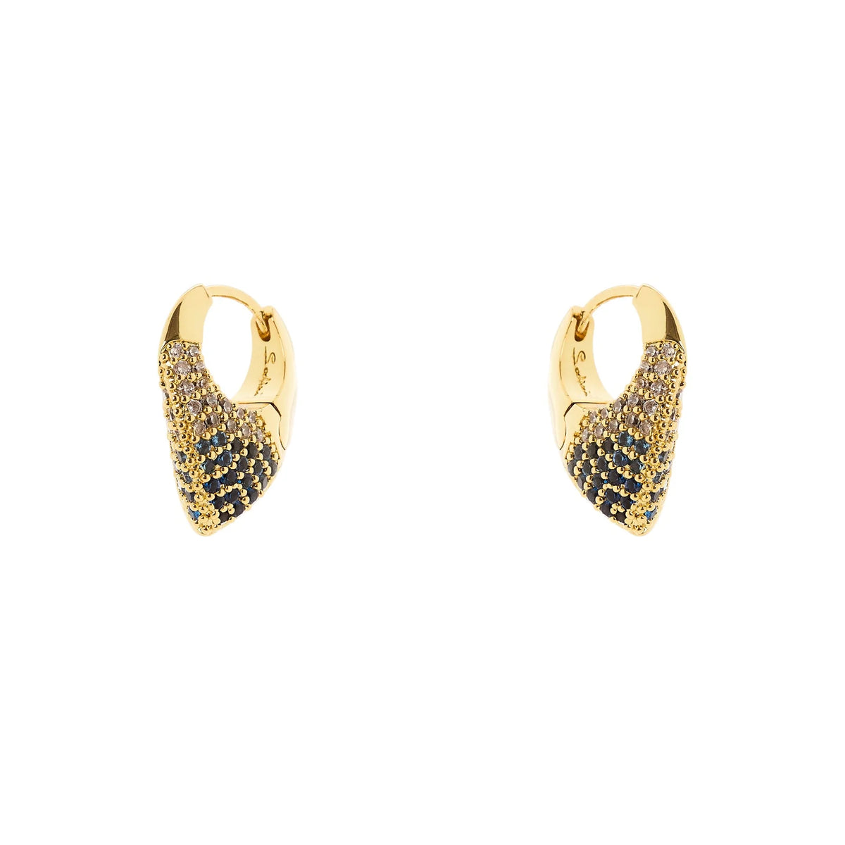 Orecchini cerchio goccia pavè Deva - Oro