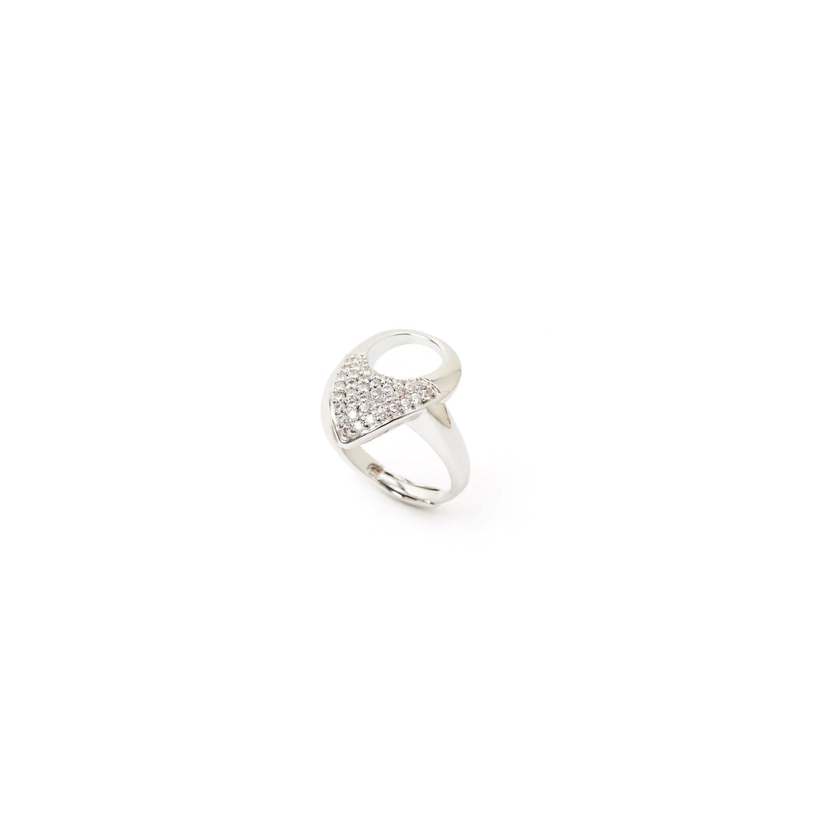 Anello goccia pavè Deva - Argento