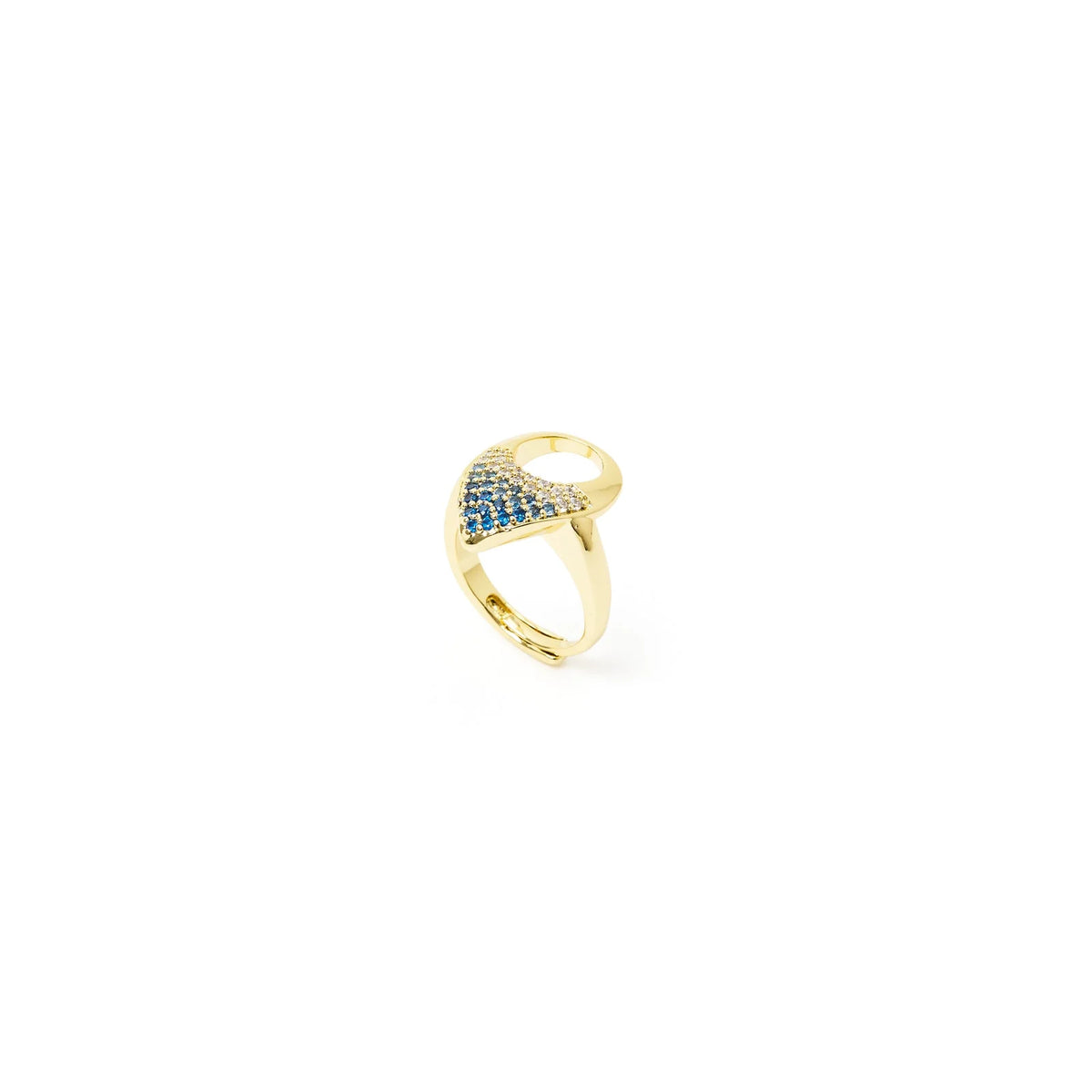 Anello goccia pavè Deva - Oro