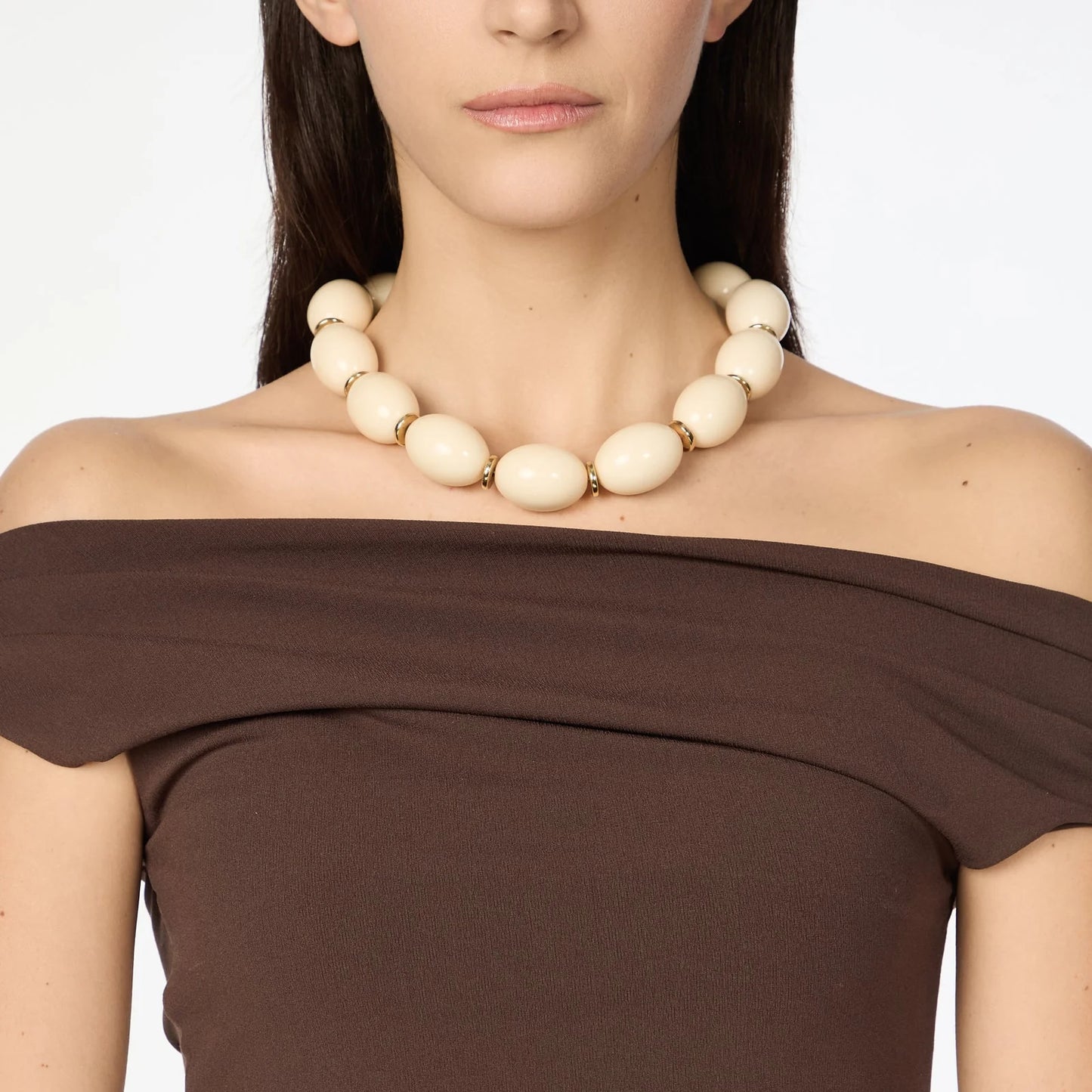 Collana corta a olivine Vieste - Avorio