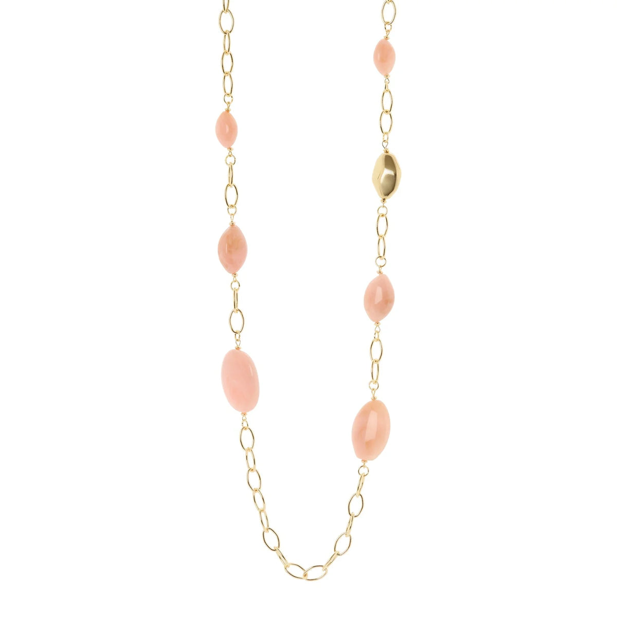 Collana lunga catena ciottoli Harper - Rosa