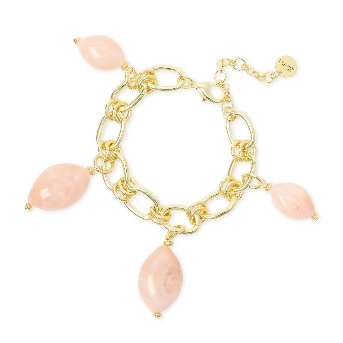 Bracciale catena pendenti Harper - Rosa