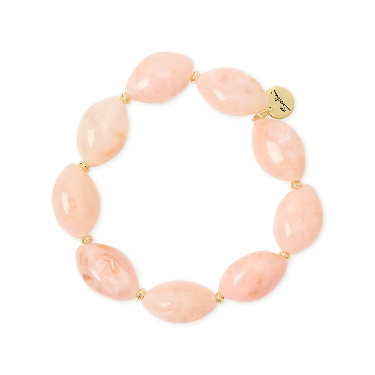 Bracciale elastico ciottoli Harper - Rosa