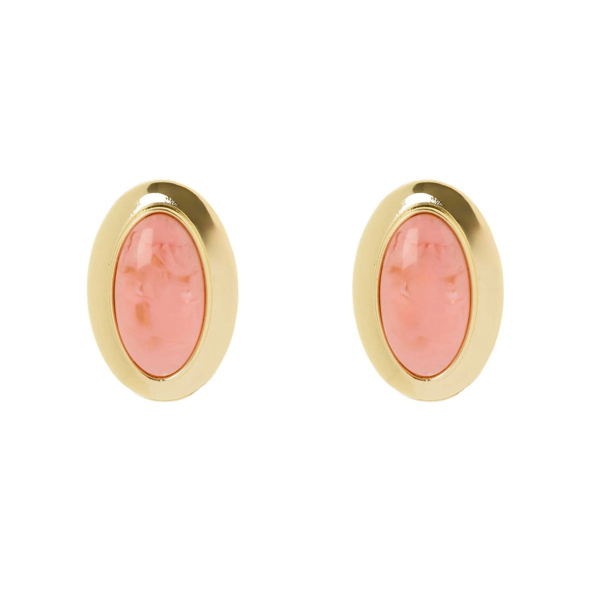 Orecchini cabochon in cornice Harper - Rosa