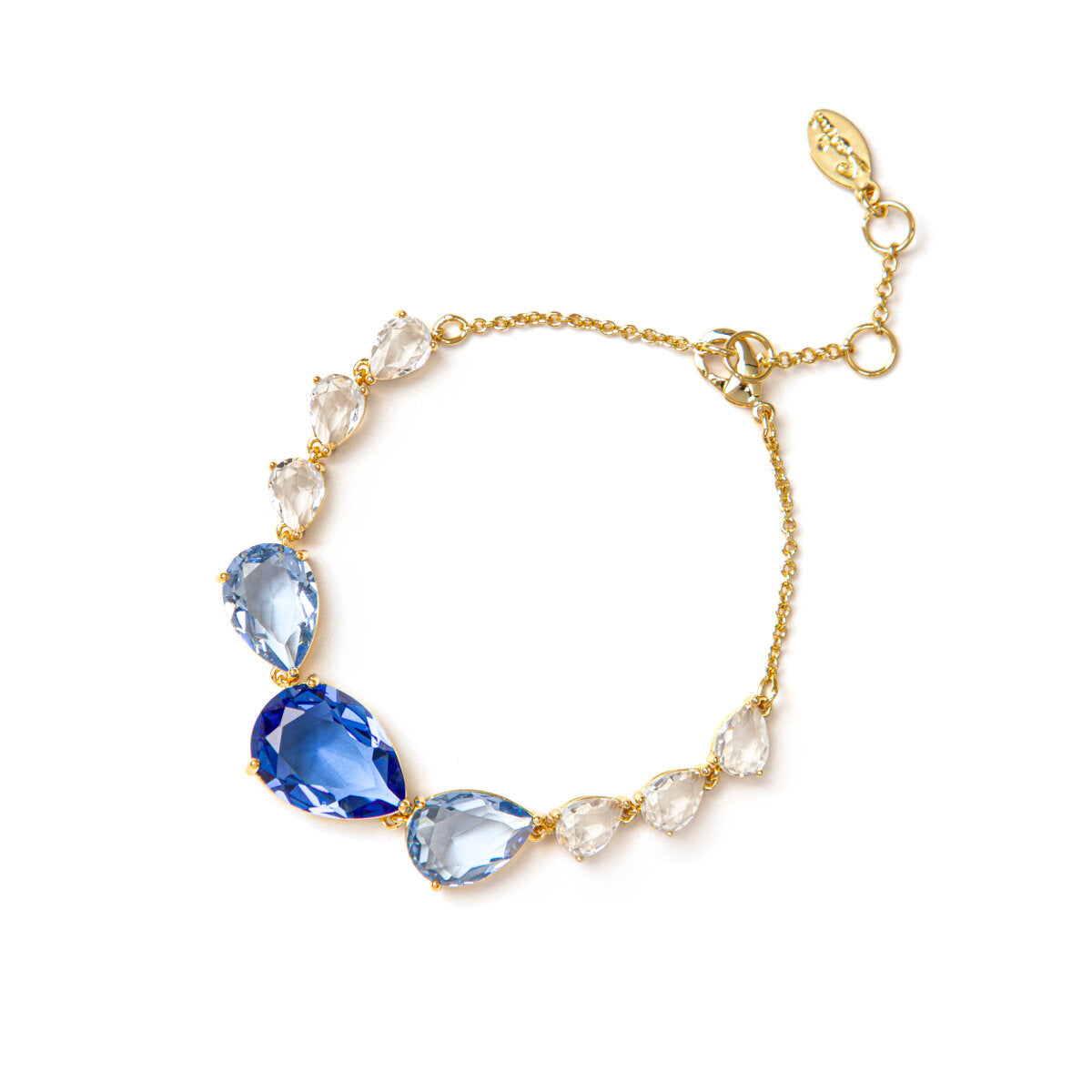 Bracciale Catena E Filo Di Cristalli Degradè Chandelier