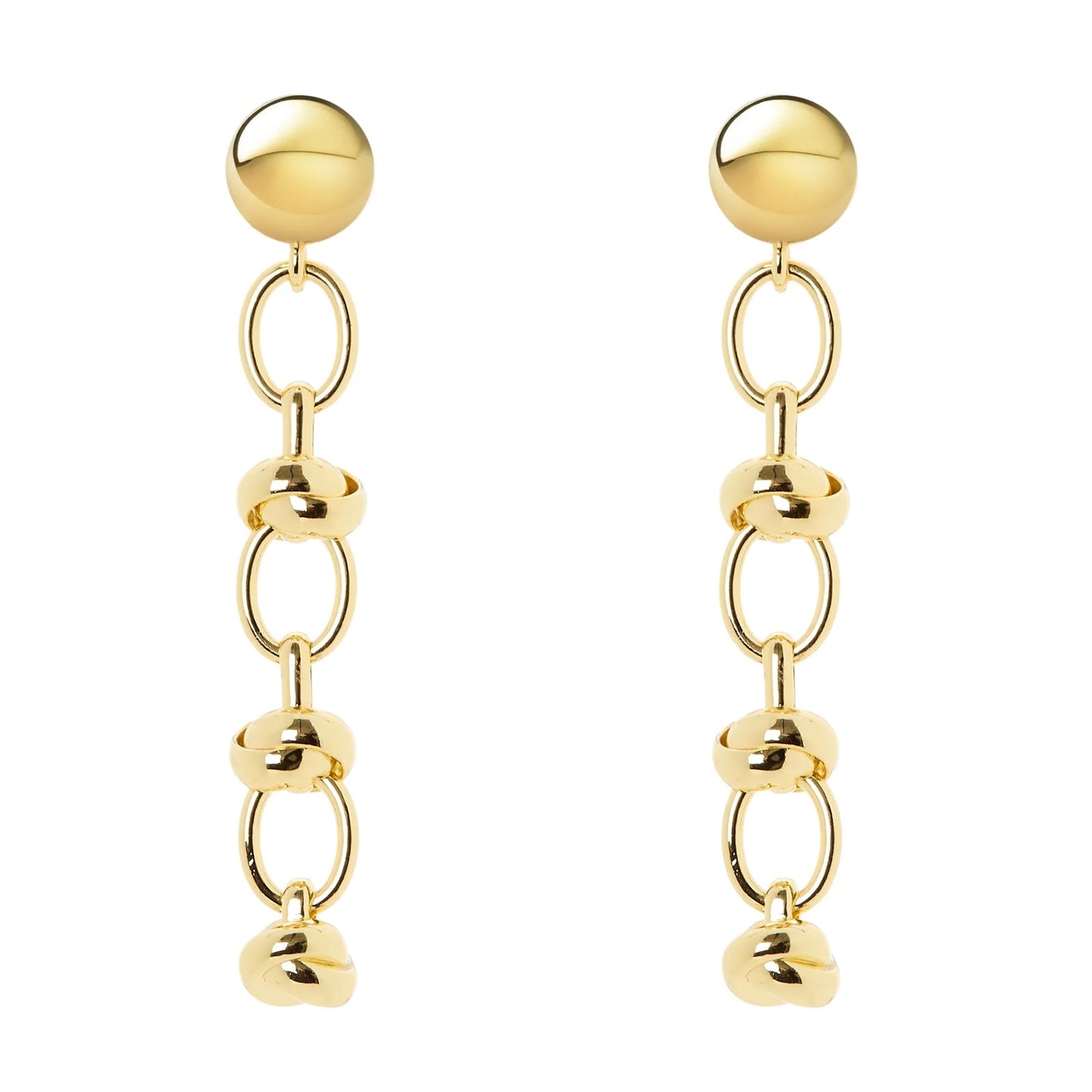 Orecchini maglie ovali fasce avviluppate Modern Muse - Oro