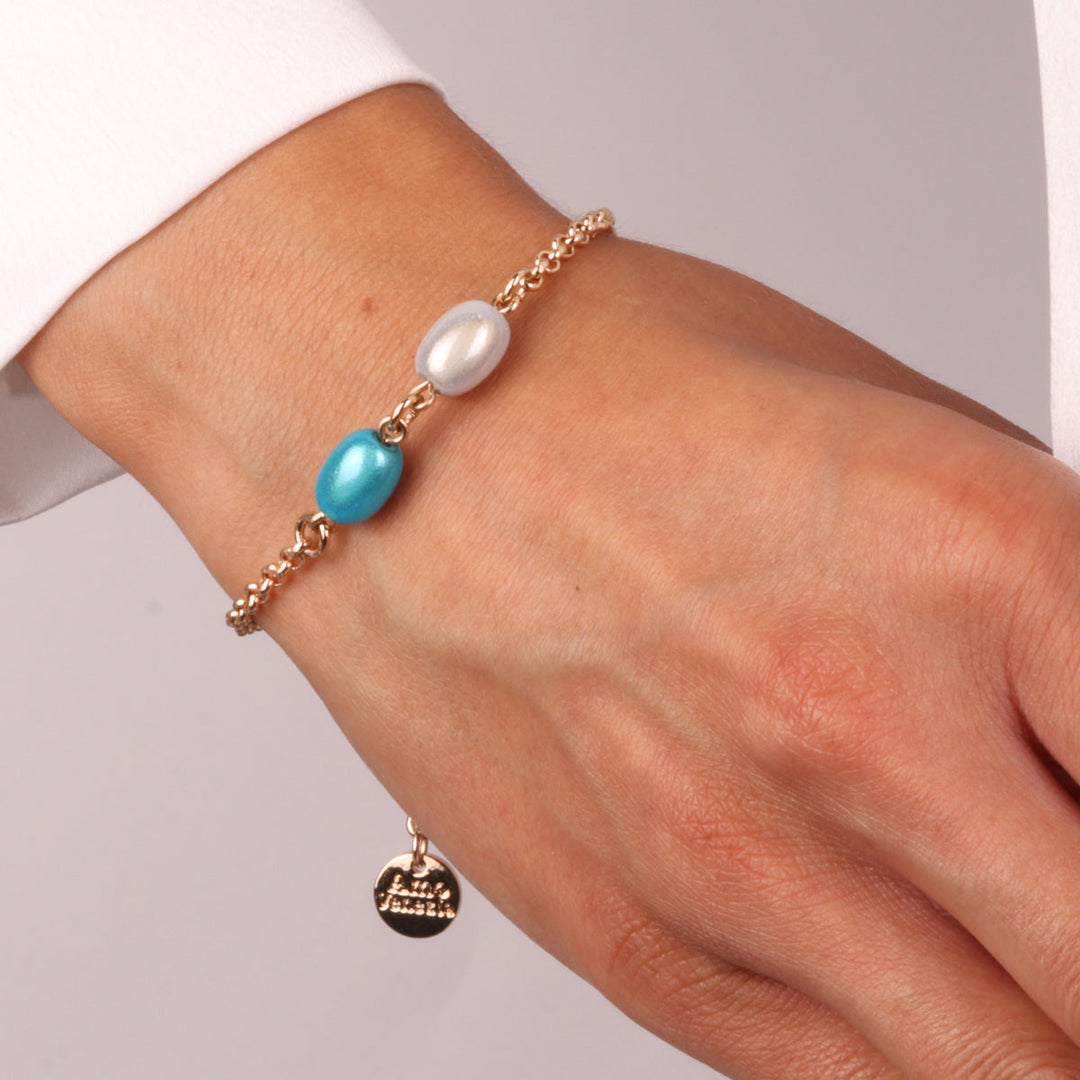 Bracciale in Metallo con cristalli ispirati al vetro di Murano Amovenezia