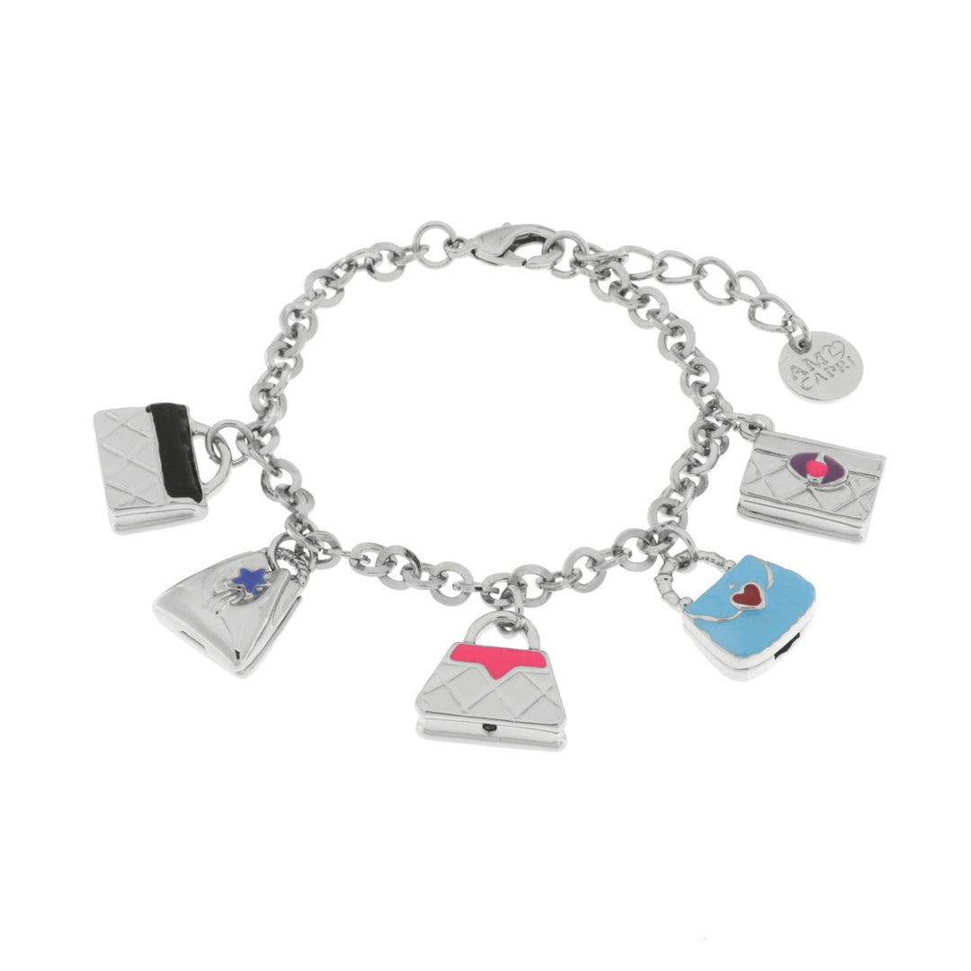 Bracciale in Metallo con borse colorate Amocapri
