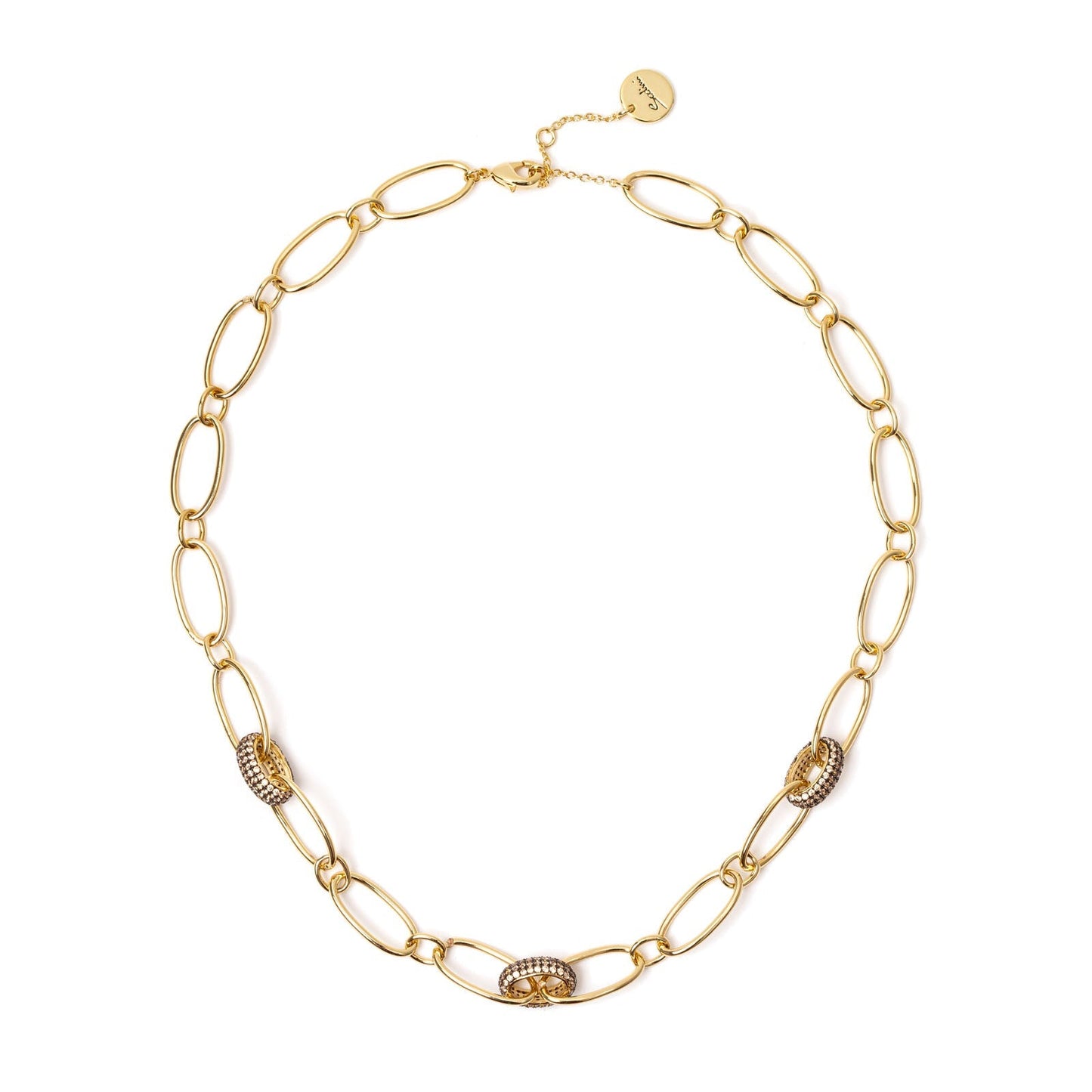 Girocollo con anelli di zirconi Judith - Oro