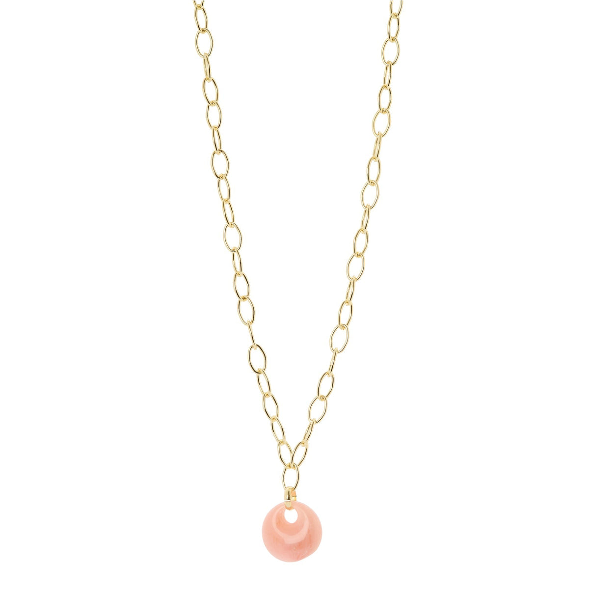 Collana catena disco grande Harper - Rosa