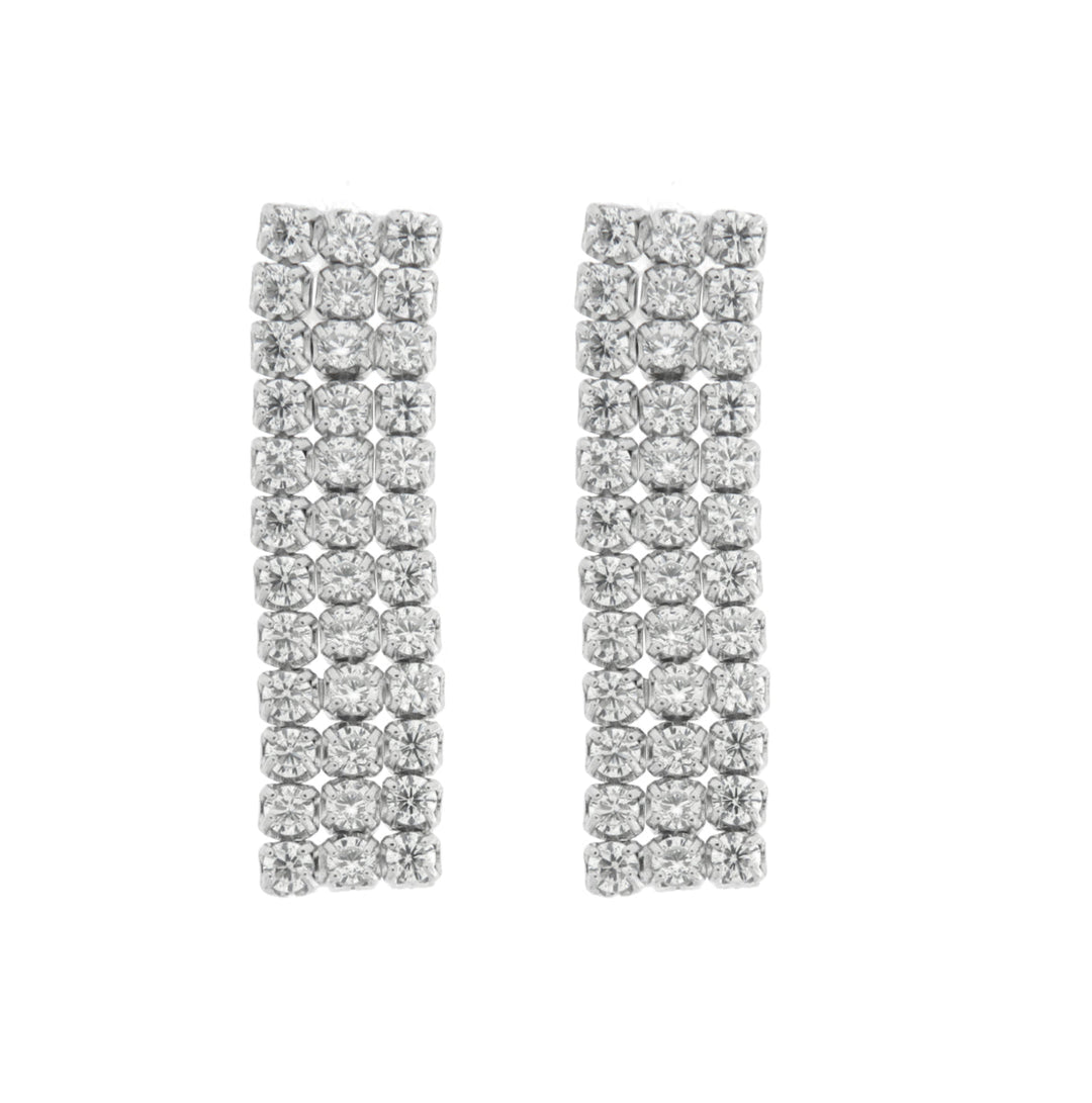 Orecchini in Argento 925 lunghi con zirconi