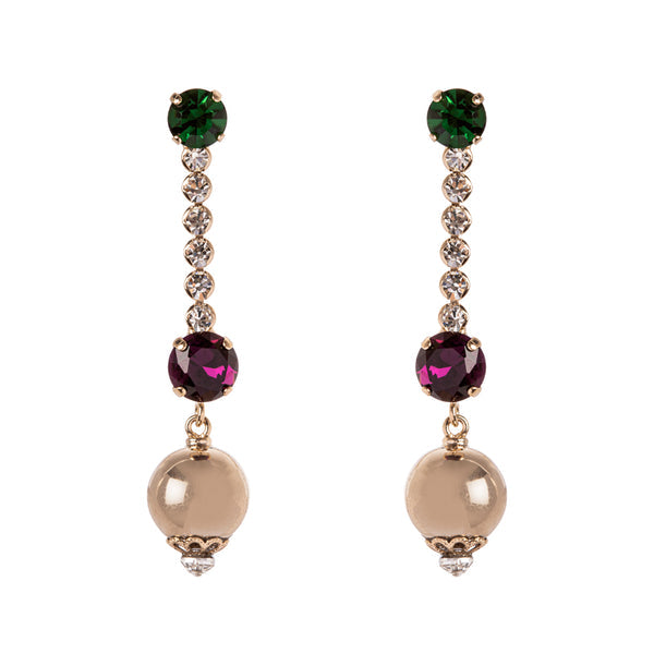 Orecchini verdi granato e cristal Victoria