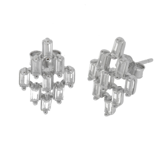 Orecchini in Argento 925 con zirconi a lobo