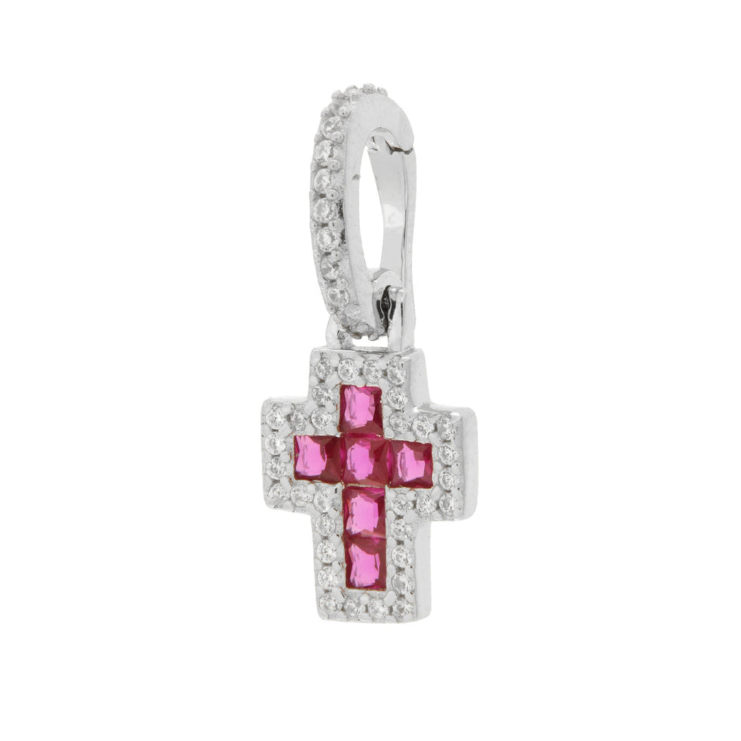 Ciondolo in Argento 925 con croce rossa