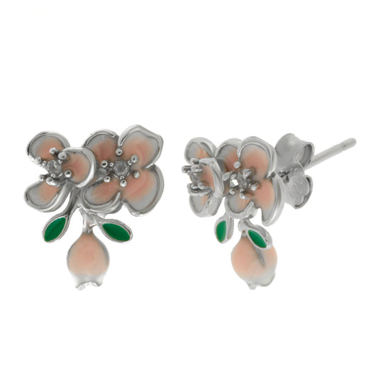 Orecchini in Argento 925 con fiori a lobo