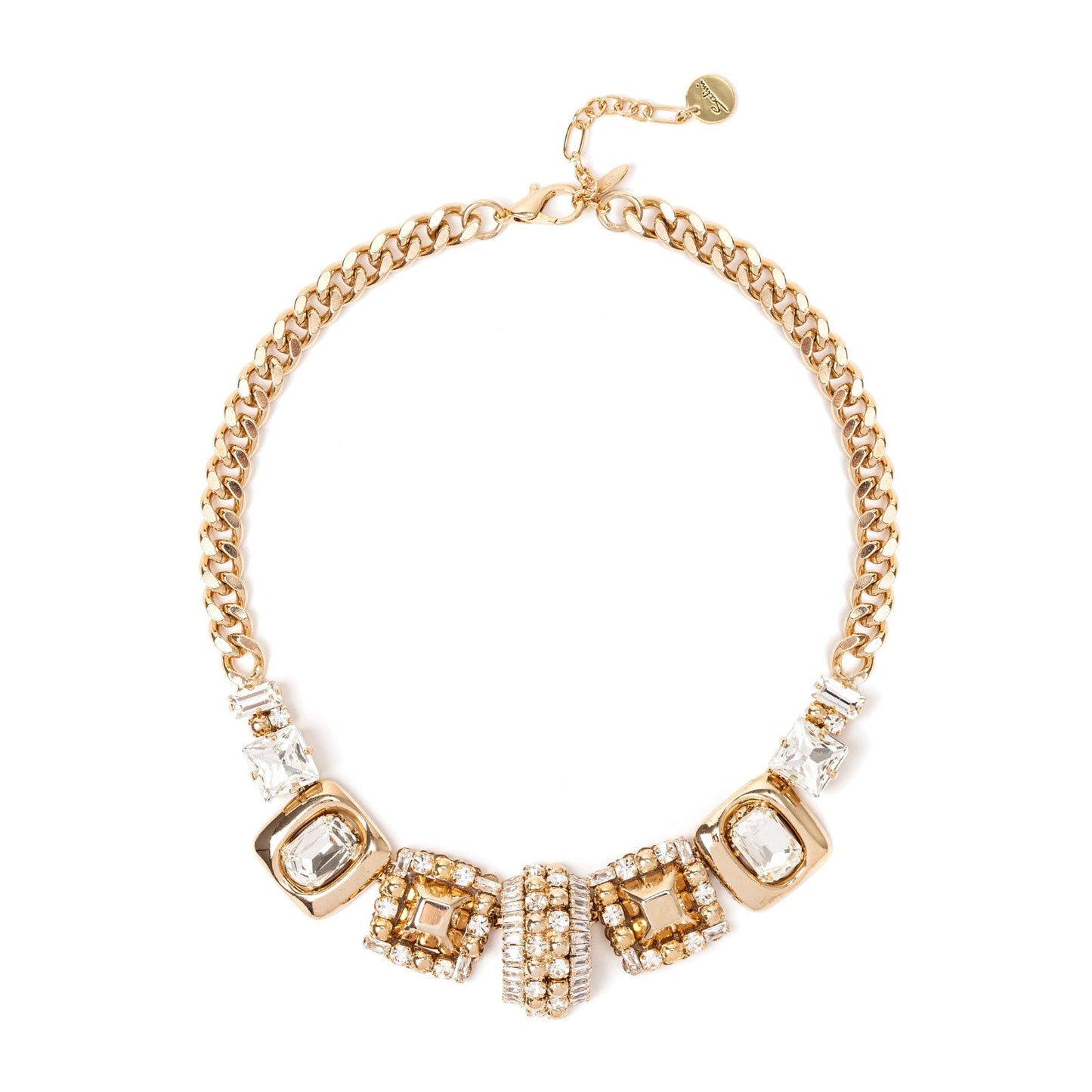 Girocollo grandi charm Babilonia - Oro e bianco