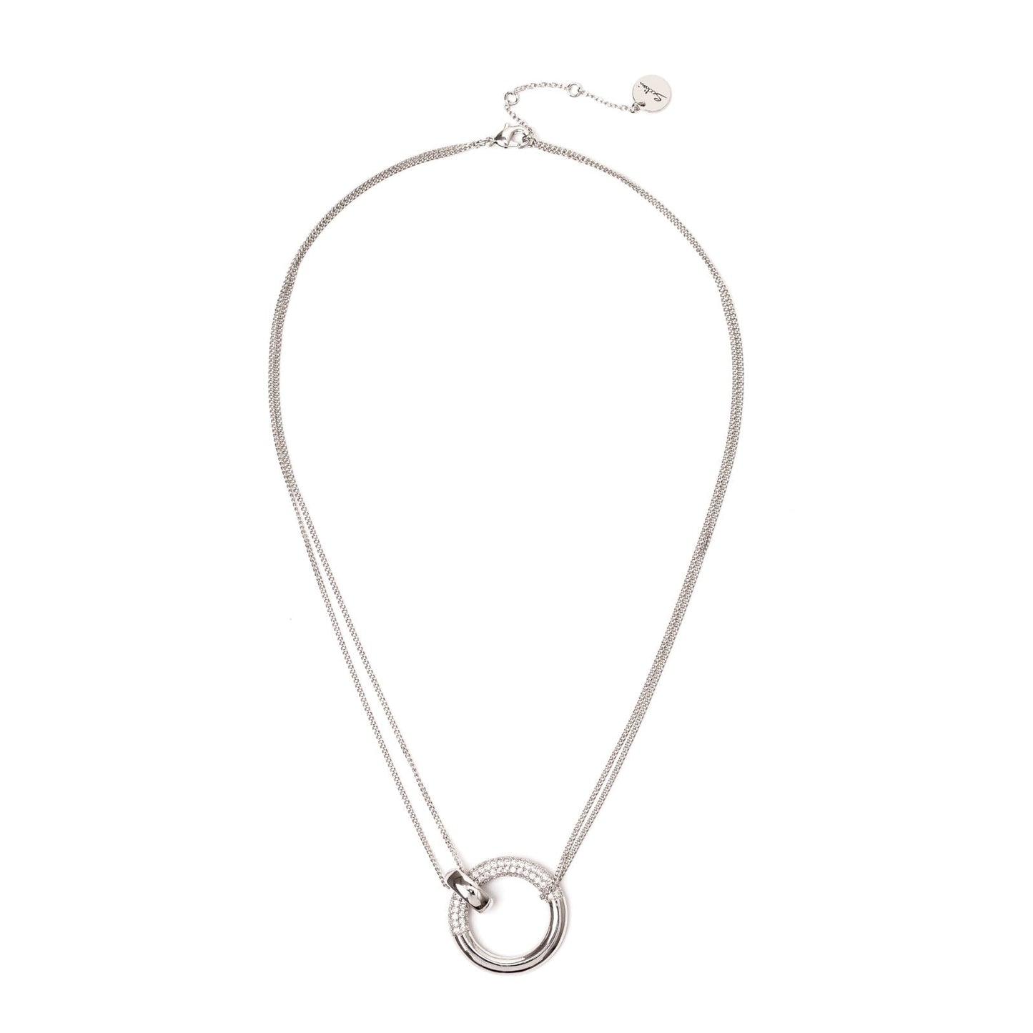 Collana corta doppio filo Judith - Argento