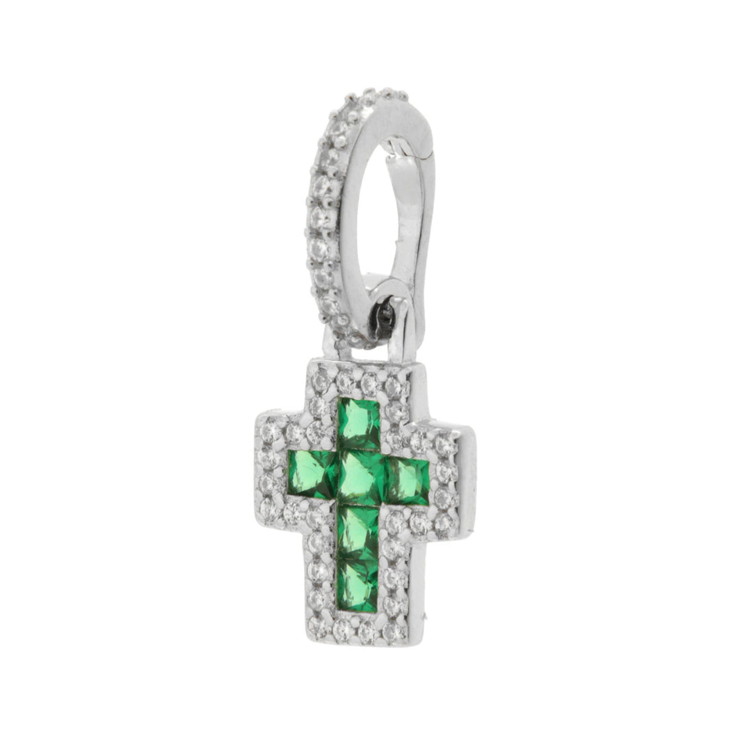 Ciondolo in Argento 925 con croce verde