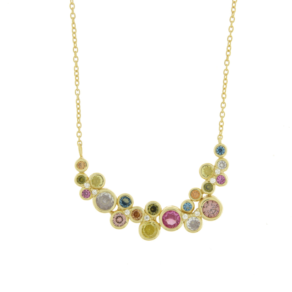 Collana in Argento 925 con zirconi colorati