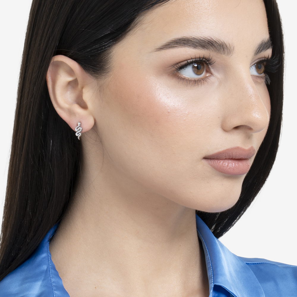 MONO ORECCHINO DONNA IN ACCIAIO CON SERPENTE