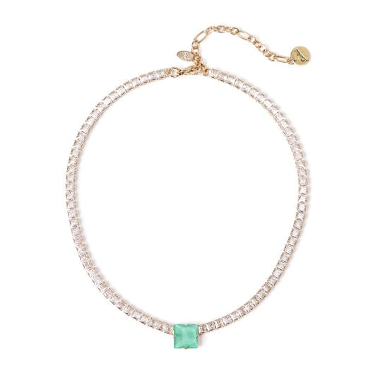 Girocollo zirconi e cristallo Sirens - Turchese