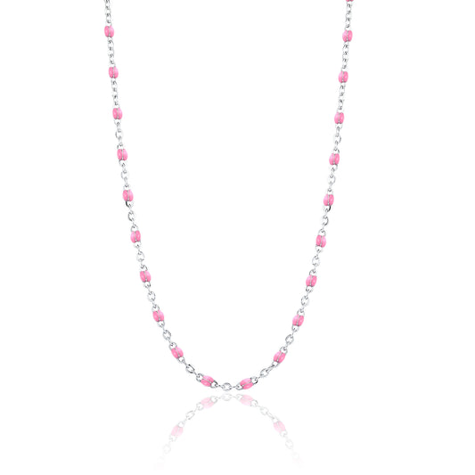 Collana Catena Smalto Rosa