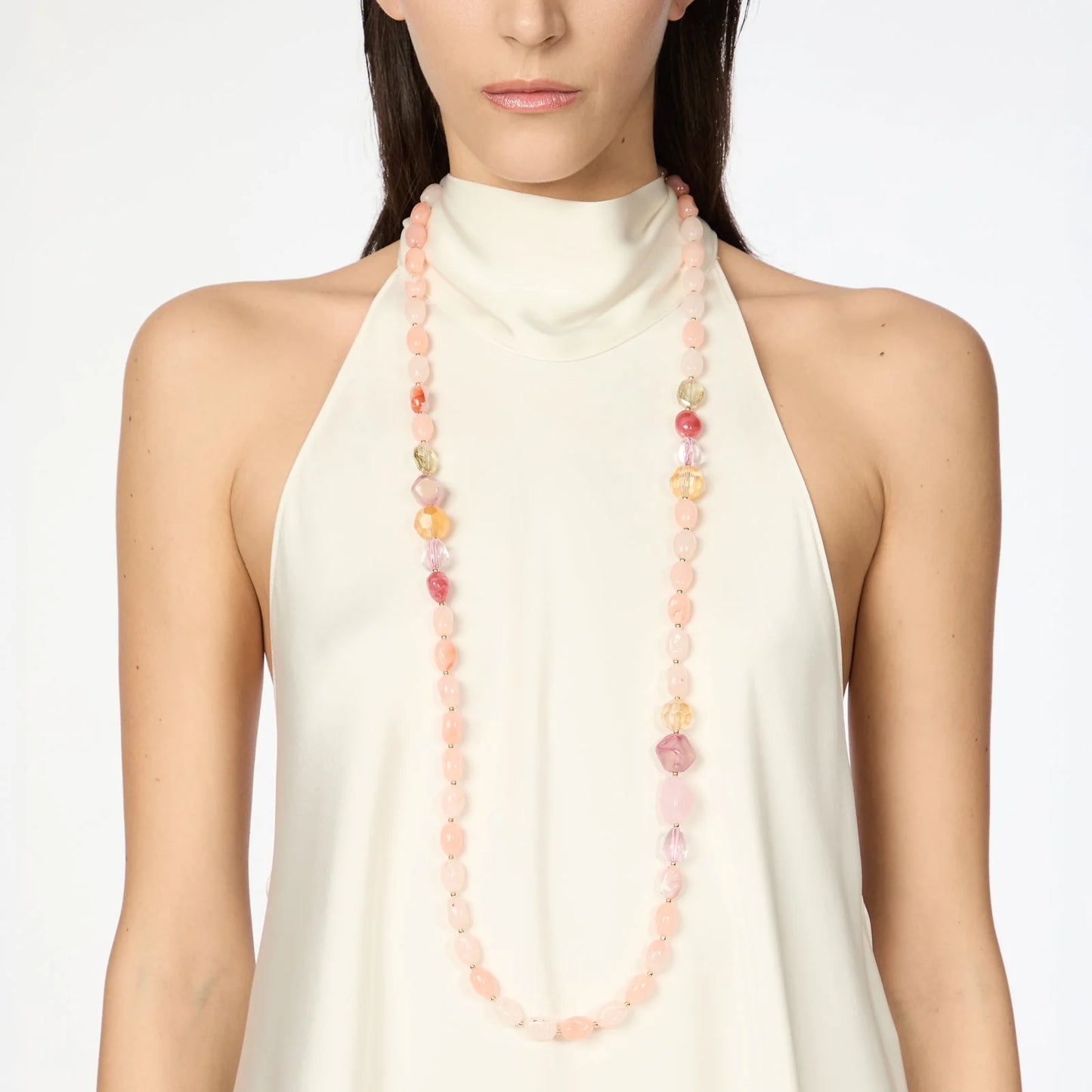 Collana lunga Santa Margherita - Bianco